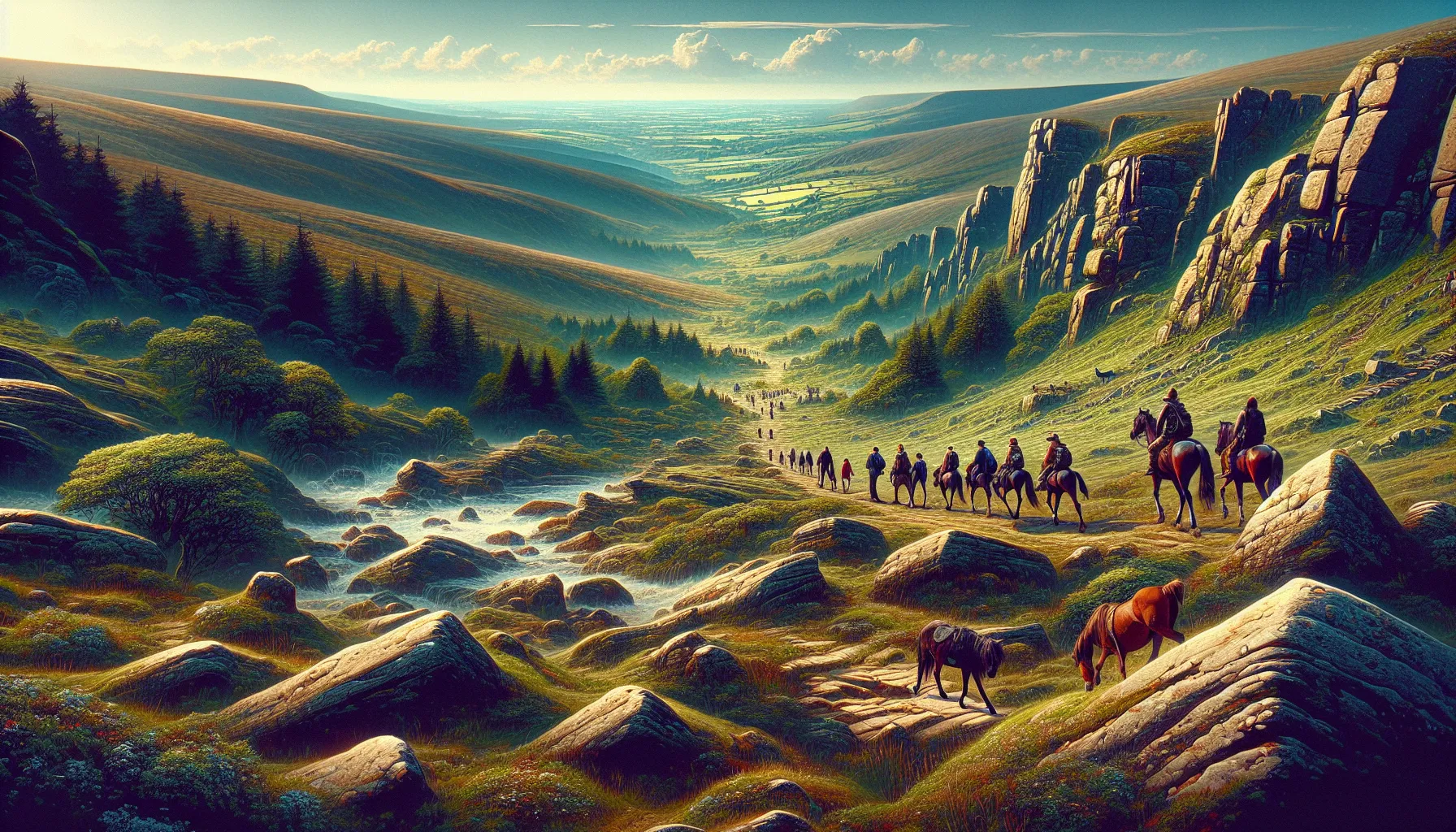 Dartmoor é uma vasta área selvagem localizada no sudoeste da Inglaterra, conhecida por suas paisagens deslumbrantes e natureza intocada. É um destino popular para os amantes de aventura e oferece uma ampla gama de atividades emocionantes.
Uma das melhores maneiras de explorar Dartmoor é fazer uma caminhada pelas trilhas que serpenteiam pela paisagem. Existem rot