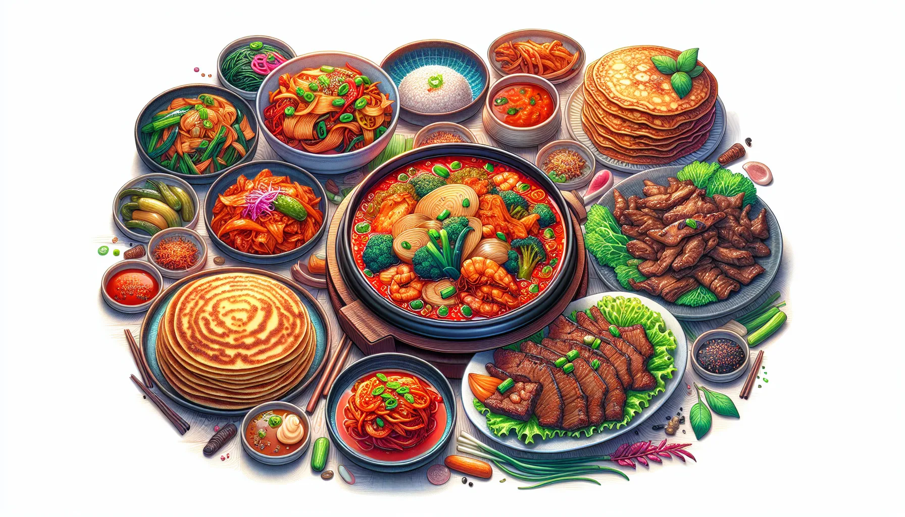 A Coreia do Norte possui uma variedade de comidas típicas que refletem a cultura e os recursos disponíveis no país. Aqui está um guia gastronômico das comidas típicas da Coreia do Norte:

1. Kimchi: O kimchi é um prato essencial na culinária coreana. É feito de repolho fermentado com pimenta, alho, gengibre e outros ingredientes. O kimchi