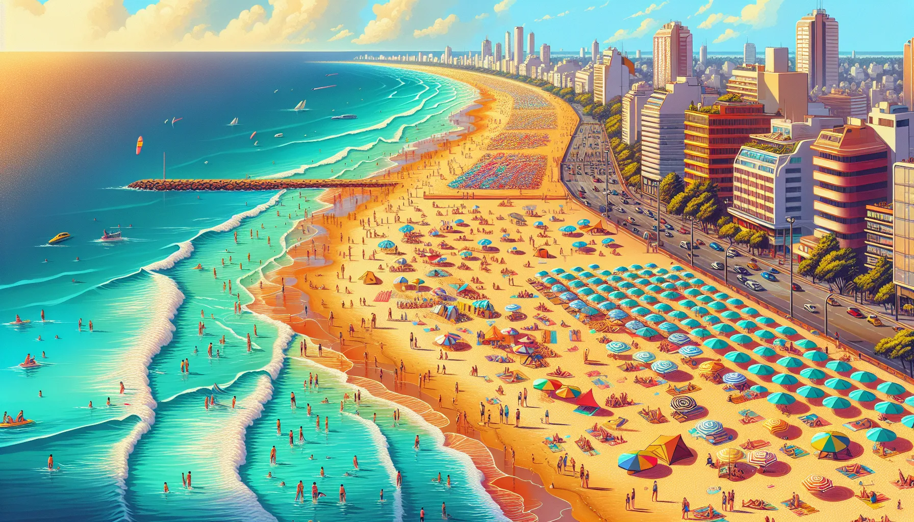 Mar del Plata: Praias e Entretenimento no Atlântico
Mar del Plata é uma cidade localizada na costa atlântica da Argentina e é conhecida por suas belas praias e opções de entretenimento. Com uma extensa costa de areias brancas e águas cristalinas, a cidade atrai turistas de todo o mundo em busca de sol, mar e diversão.
As praias de Mar del Pl