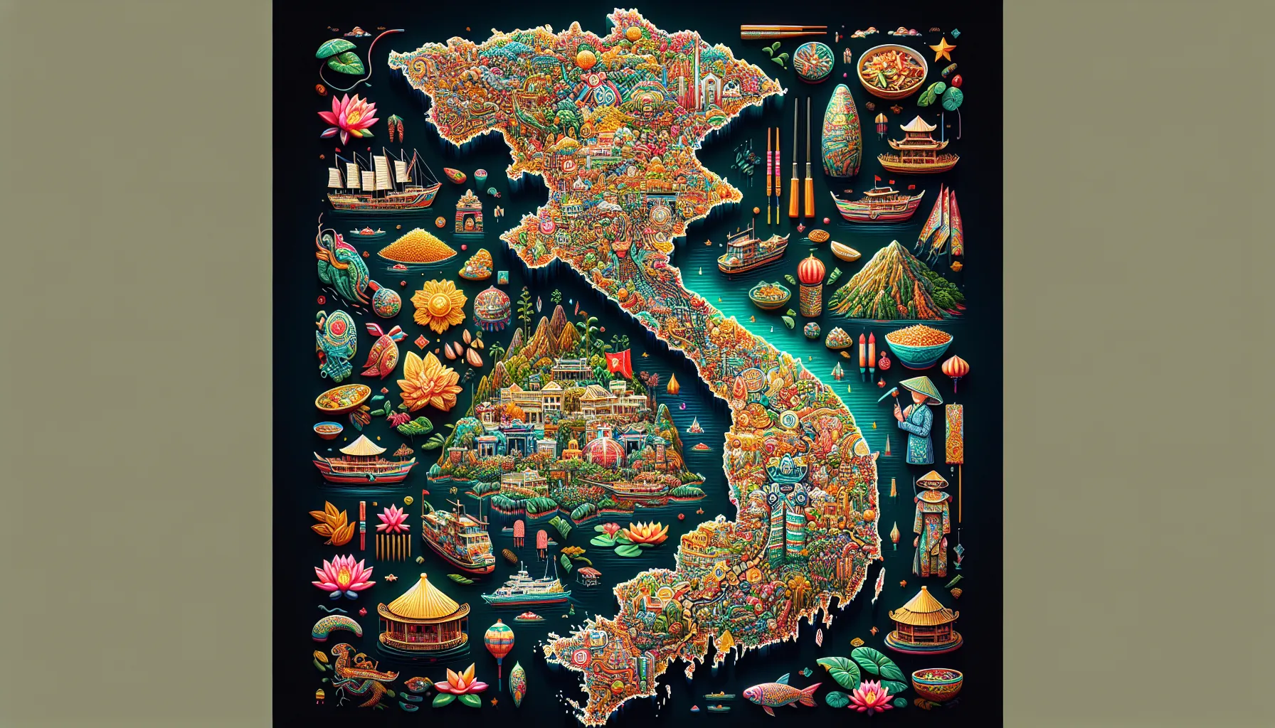 O Vietnã é um país rico em cultura e tradições, e explorar suas várias regiões pode ser uma experiência fascinante. Com a ajuda de mapas, é possível planejar uma viagem para descobrir a diversidade cultural do país.

O Vietnã está localizado no sudeste da Ásia e faz fronteira com a China, Laos e Camboja. É um país longo e estreito, com